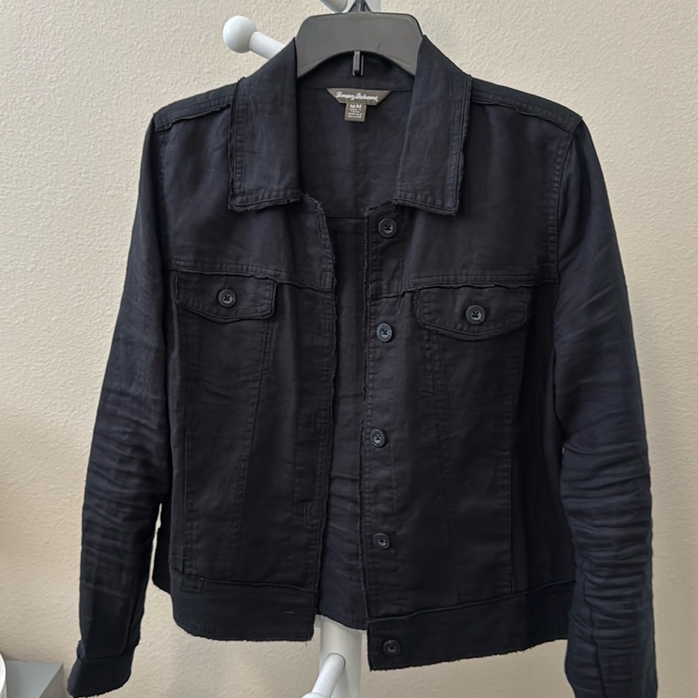 Tommy Bahama linen jacket medium black